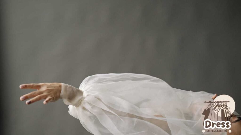 White Organza Knot Front A-Line Dress
